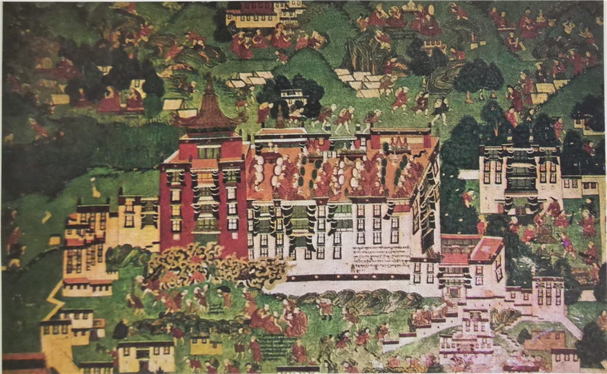 ༄༅།། ཕོ་བྲང་པོ་ཏ་ལ་རྒྱ་བསྐྱེད་པའི་ཚུལ་གྱི་ལྡེབས་རིས།