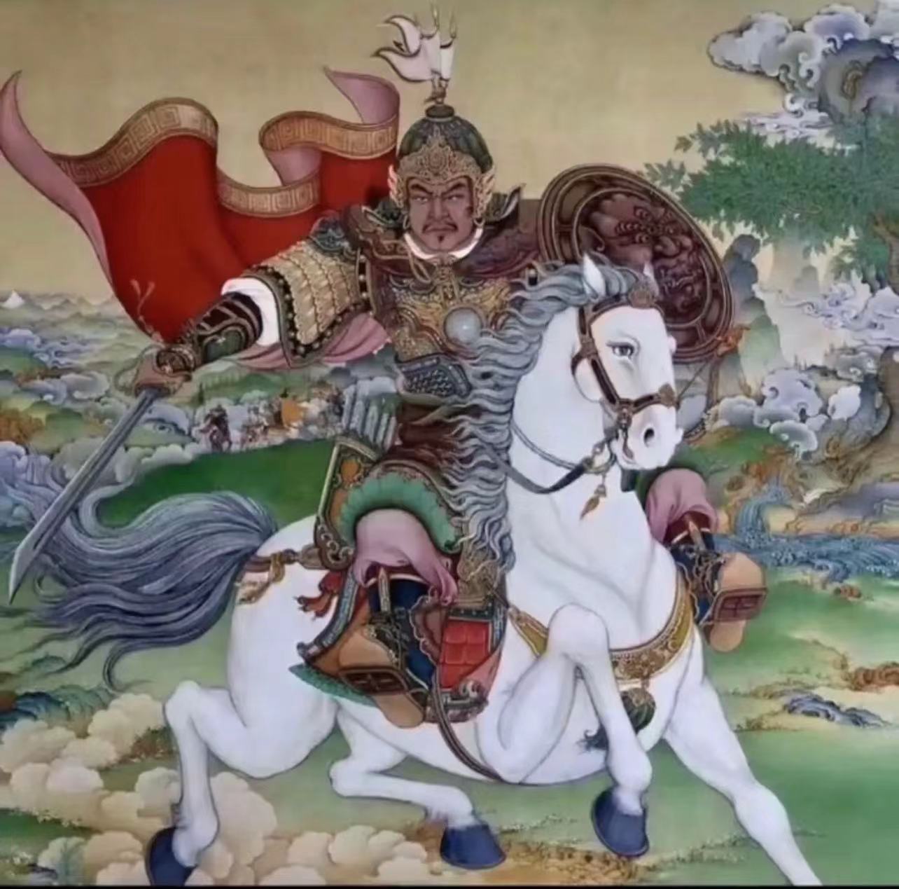 ༄༅།།ལྷ་སྲས་དགྲ་ལྷས་ཡབ་རྒྱ་ཚ་ཞལ་དཀར་ལ་བླངས་པ།